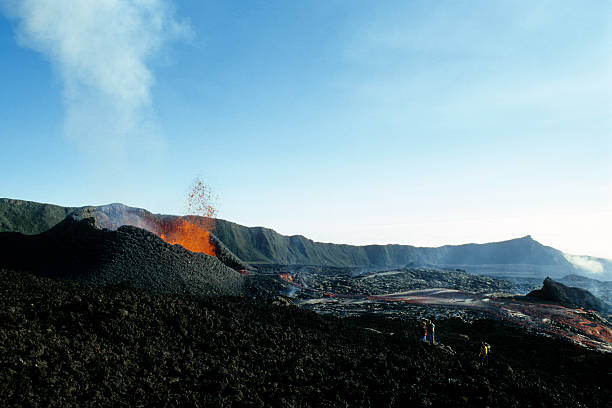 eruption 5 stock photo