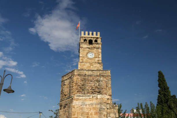 Old Clock Tower in Antalya City, Turkey