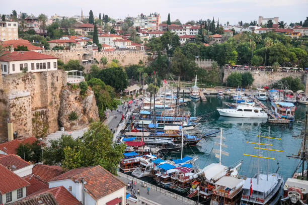 istock Boats in Antalya Harbour, Turkey 908219746