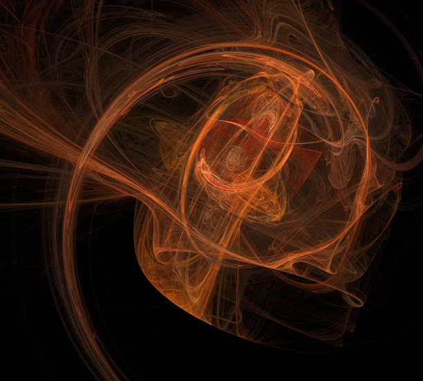 istock image of one Digital Fractal on Black Color 908221758