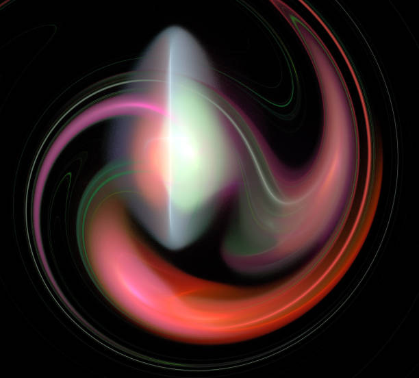 istock image of one Digital Fractal on Black Color 908223180