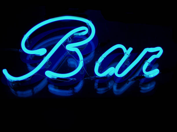 Bar neon sign - foto stock