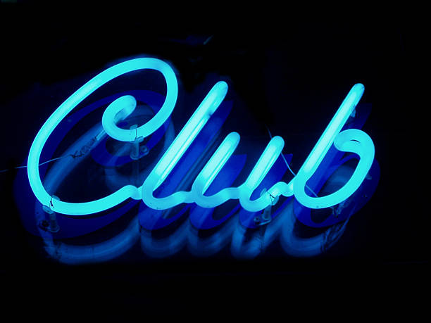 Segno al neon Club - foto stock
