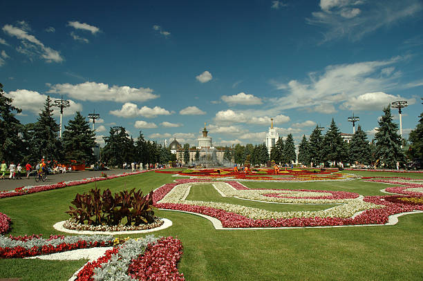 Pyatigorsk. Russia. September 17, 2023. Colorful flower beds in the famous city park, which was founded in 1928.