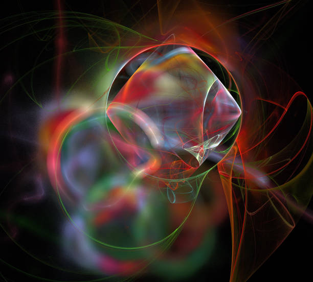istock image of one Digital Fractal on Black Color 908223972