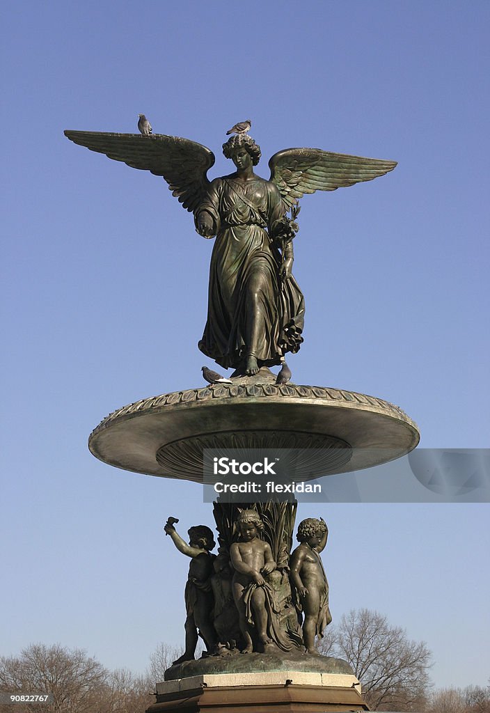 Bethesda Brunnen Angel - Lizenzfrei Altertümlich Stock-Foto