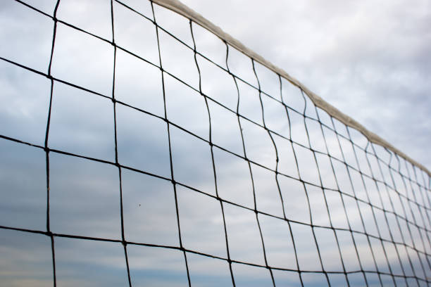 istock Volleyball net in the sky 908228252
