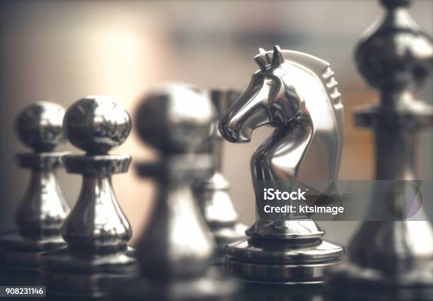 Chess Pieces Chessboard Stock Photo - Download Image Now - Strategy, Chess, Chess Piece