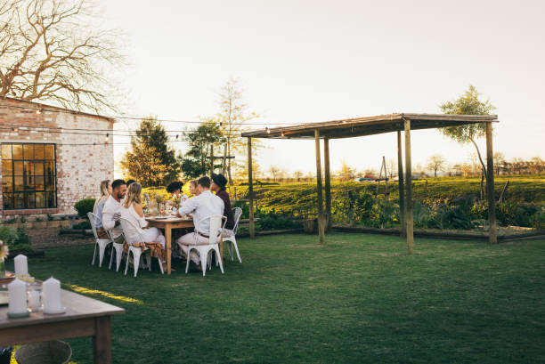 istock Group of friends having outdoors party 908234206