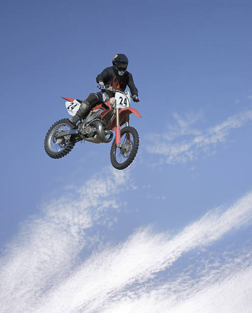 istock Flying motorbike 90823463