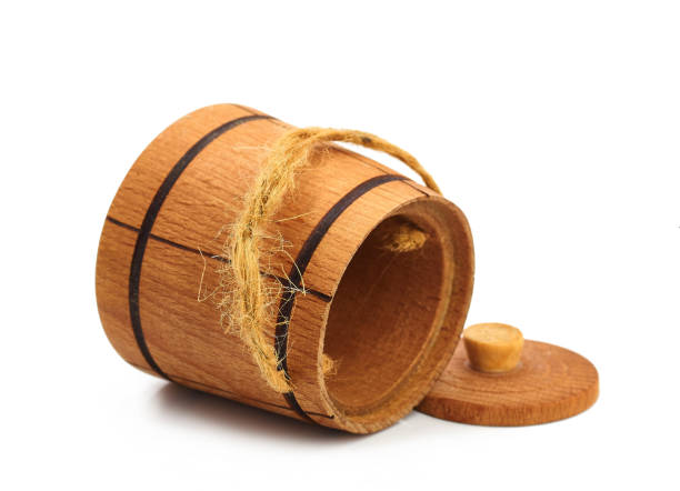istock wooden tub on white with clipping path 908238568