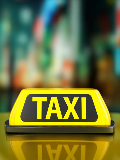 istock Taxi sign on car 908241606