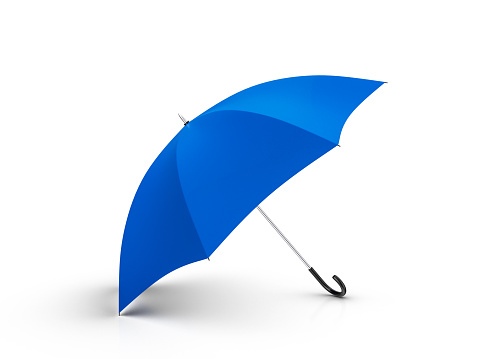 Umbrella on a white background. 3D illustration.