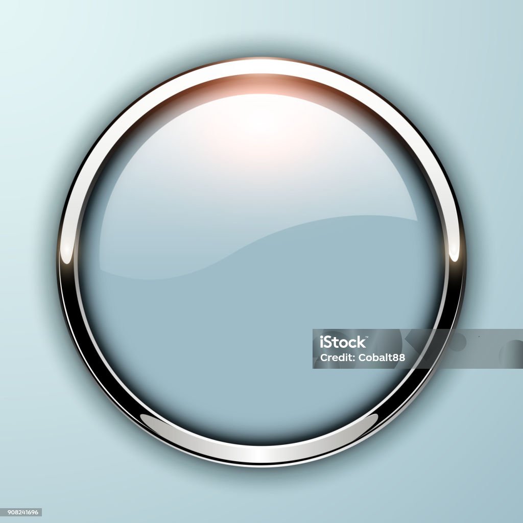 Grey Button Uiimage Glossy Button Grey Stock Illustration - Download Image Now - Badge ...