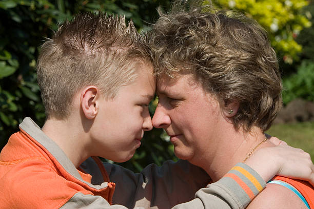 istock Mother and her son close together 90824222