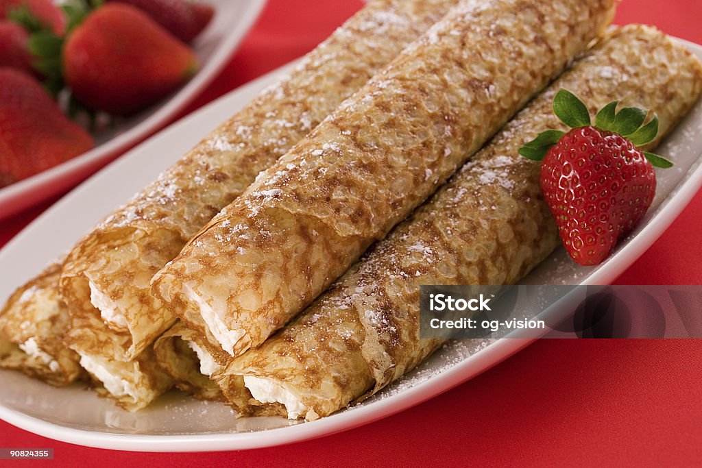 Crepes with cream cheese  Cream Cheese Stock Photo