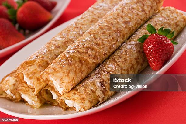 Crepes With Cream Cheese Stock Photo - Download Image Now - Cream Cheese, Crêpe - Pancake, Blini