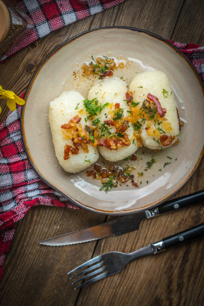 istock Potato dumplings stuffed with minced meat. 908244162