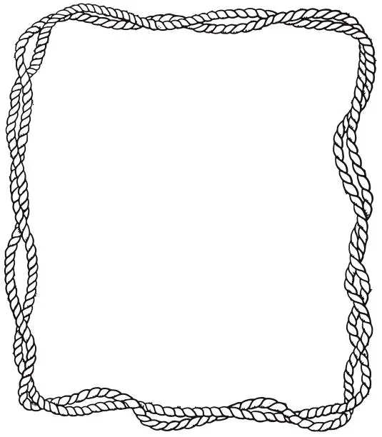 Vector illustration of Rope frame