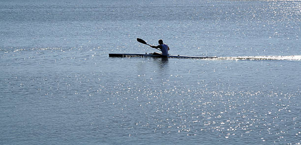 istock Man rowing at full speed in a kuala 90824680