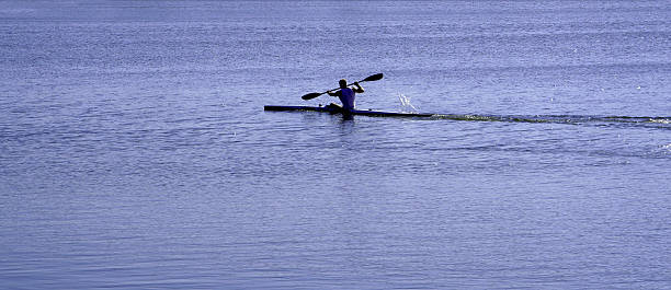 istock Man at full speed in his kayak 90824682
