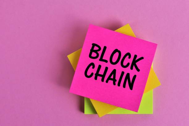 istock An concept Image of a Blockchain logo with copy space 908255138