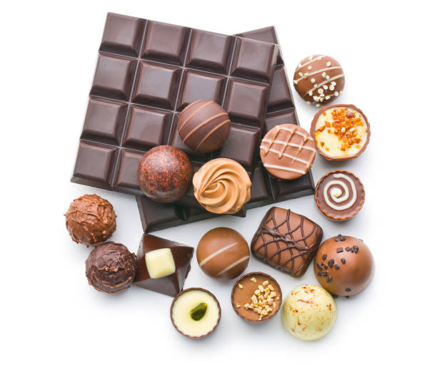 istock various chocolate pralines and chocolate bar 908259864