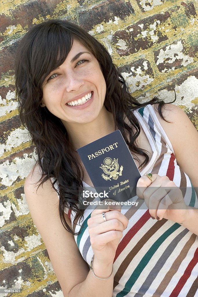 Chica pasaporte - Foto de stock de Adolescencia libre de derechos