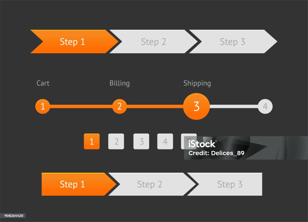 Navigation Menu Standard Navigation Menu In Flat Style Stock Illustration - Download Image Now ...