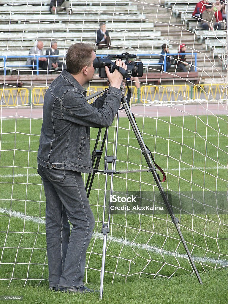cameraman au football - Photo de Caméraman libre de droits