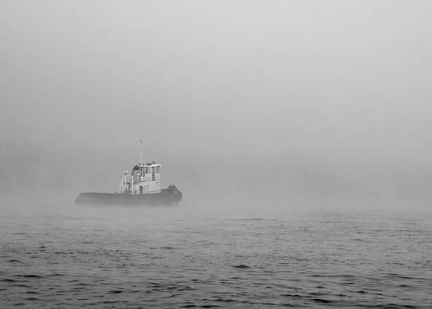 Photography, Mumbai, Gateway of India - On a Stormy Day, Black and White Image is Captured on Tour Boats Floating Near Gateway of India