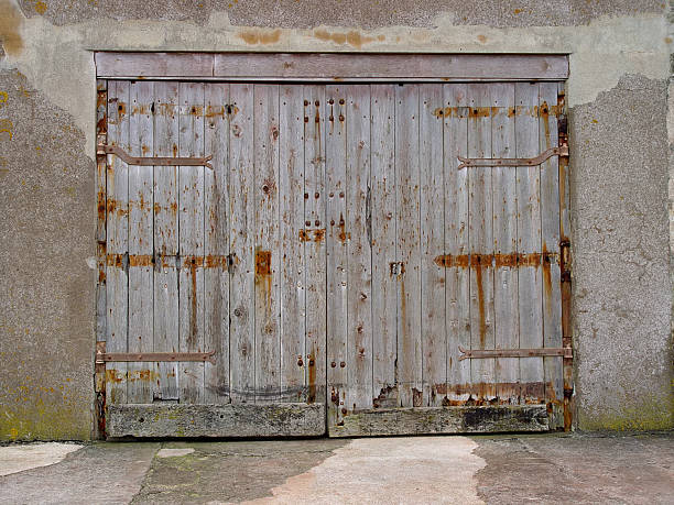 istock Weathered Wooden Doors 90826896