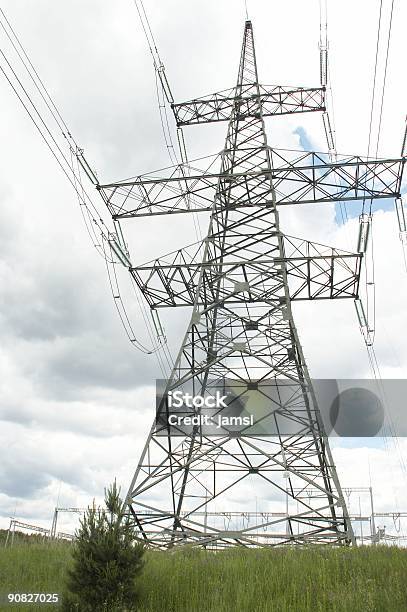 Power Transmission Stock Photo - Download Image Now - Amperage, Blue, Cable