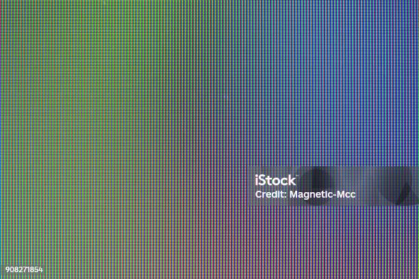 Close Up Led Display With Color Shades For Screen Technology Stock Photo - Download Image Now