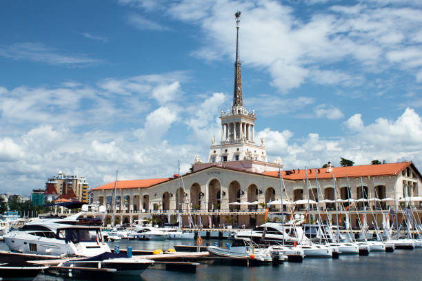 istock Seaport in Sochi in summer 908276154