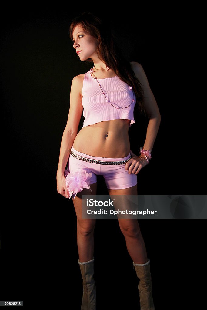 Pink Girl modelling Adult Stock Photo