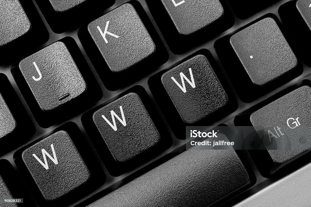 www. escrito em preto teclado do computador - Royalty-free Computador Foto de stock