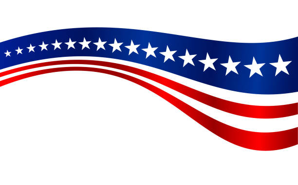 ilustrações de stock, clip art, desenhos animados e ícones de us flag stripes vector graphic background - american flag usa flag curve