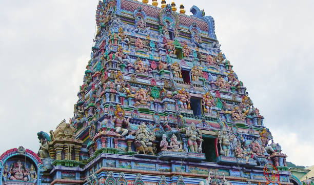 istock Hindu Temple with a fine ornate detailed roof 908292564