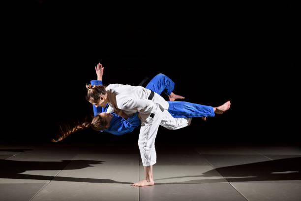 série de treinamento de judô - black belt fotos - fotografias e filmes do acervo