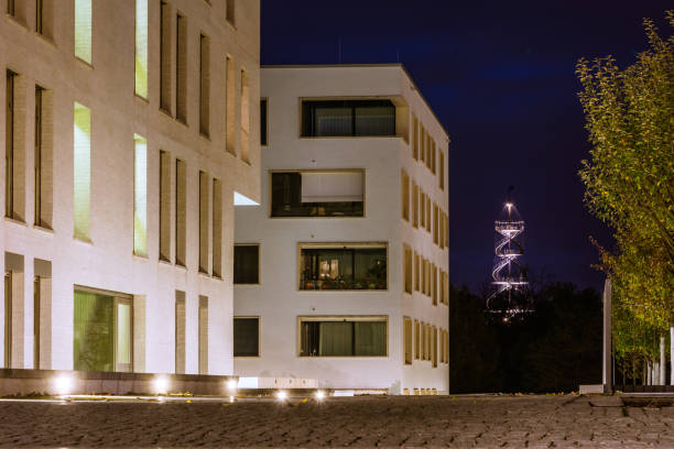 istock Killesberghoehe Neighborhood Apartment Complex Expensive Modern Architecture Living Area Killesberg Park Stuttgart Germany Silent Night Real Estate Development October 29 2017 908296530