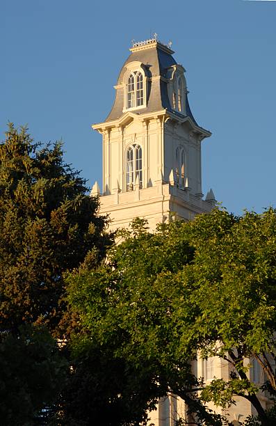 istock West tower of the Manti Temple at sunset 90829885