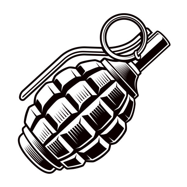 illustrations, cliparts, dessins animés et icônes de vecteur de grenade - grenade à main