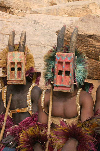 istock Dogon Dancers with Antelope Masks 90830103