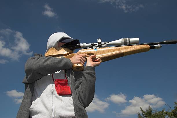 Field Target Shooter stock photo