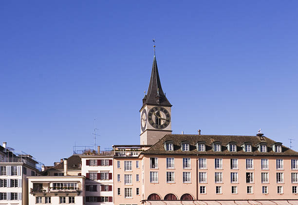 istock zurich waterfront with st.peter church 90830267