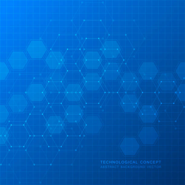 Geometric abstract background with hexagons. Structure molecule and communication. Science, technology and medical concept. Vector illustration Geometric abstract background with hexagons. Structure molecule and communication. Science, technology and medical concept. Vector illustration 2667 stock illustrations