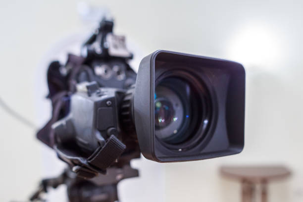 istock the lens of the television camera 908307676