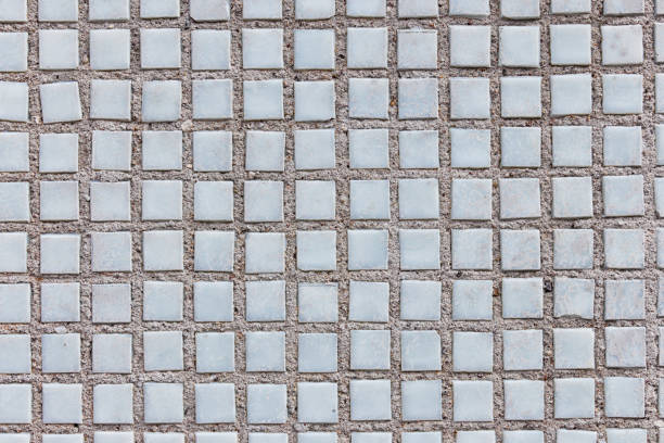 istock Background of small gray tiles 908321290