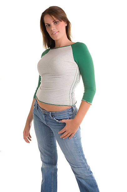 Casual Model on White stock photo